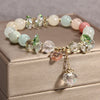 Crystal Charm Bracelet with Drop Pendant