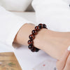 Natural Red Tiger Eye Bead Bracelet, Lightning Pattern