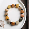 Golden Silk Jade Pixiu Wealth Bracelet