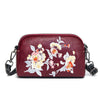 Floral Embroidered Mini Crossbody Bag, Soft Shoulder Purse