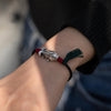 925 Sterling Silver Luck Koi Fish Braided Bracelet