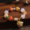 Golden Silk Jade Pixiu Wealth Bracelet