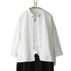 Women's Linen Cotton Chinese Knot Button Shirt