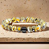 Natural Stone Bead Bracelet with Hematite Charm