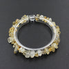 Crystal Chip Bracelet with Clear Center Bead