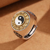 Spinning Yin Yang and Zodiac Copper Ring