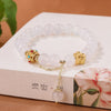 Red Agate Bracelet with Jade and Enamel Charm