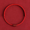 Red Agate Abacus Bead Red String Bracelet and Anklet