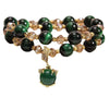Tiger Eye Double Wrap Bracelet with Pixiu or Fox Charm
