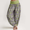 Women's Floral Harem Pants Elastic Waist Yoga Lounge Trousers