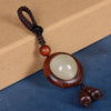 Luminous Wood Keychain with Gourd Charm