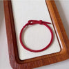 Handmade Red Rope Bracelet with Fu Charm, Peace Knot Design