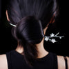 Handmade Alloy Hairpin with Flower Branch Design
