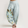 Cotton Women's Harem Pants with Digital Print Designs
