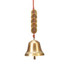 Brass Feng Shui Bell with Five Emperor Coins for Home and Office