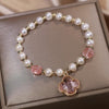 Pearl and Charm Bracelet with Gemstone Accents