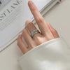 Five Emperor Coins Adjustable Ring in Silver Tone