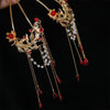 Koi Fish Hair Comb and Hairpin with Red Tassel