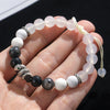 Black Onyx White Agate Year of the Snake Protection Bracelet