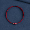 Cinnabar Bead Braided Bracelet Red String Luck Charm