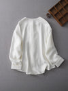 Women's Solid Color Button Long Sleeve Shirt