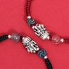 S925 Silver Pixiu Strawberry Quartz Braided Bracelet for Luck