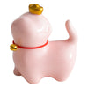 Ceramic Cat Figurine with Ingot, Mini Desk Decoration