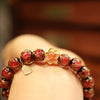 Handmade Incense Ash Glass Bead Bracelet with Charms