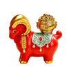 Resin Goat Figurine with Fortune Bag or Treasure Bowl