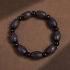 Ebony Wood Om Mani Padme Hum Engraved Bracelet