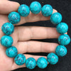 Turquoise Bracelet, Magnesite Inlay, Handmade Beads