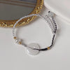Chalcedony Peace Buckle Braided Bracelet