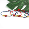 Flower Design Copper Bead Cord Bracelet