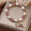 Pearl and Charm Bracelet with Gemstone Accents