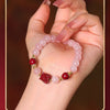 Natural Pink Crystal Fox Love Bracelet