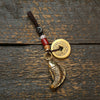 Brass Koi Fish Keychain with Beads and Coins