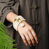 White Bodhi Seed Lotus Bracelet with Gift Card