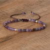 Natural Stone Disc Bead Bracelet with Adjustable Cord