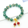 Liuli Glass Bead Bracelet with Cherry Charm