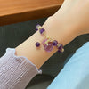 Purple Beaded Charm Bracelet with Pixiu, Fox or Heart