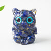Crystal Chip Resin Cat Figurine