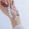 Cat's Eye and Aquamarine Bracelet with Fu Charm