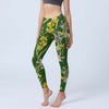 Floral Print Yoga Leggings Women's 3D Stretch Gym Pants