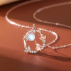 925 Sterling Silver Rabbit Moonstone Jewelry Set