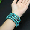 Turquoise Bracelet, Magnesite Inlay, Handmade Beads