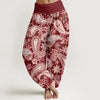 Women's Cotton Harem Pants with 3D Digital Print