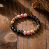 Long Beaded Necklace with Tassel, Natural Stone Mala