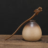 Classical Chinese Style Cat-shaped Sandalwood Hairpin