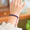 Faux Purple Crystal Bead Bracelet for Women, Simple Round Style