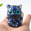 Crystal Chip Resin Cat Figurine